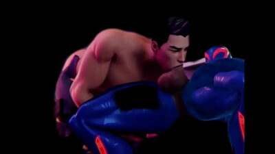 Enmascarado finge ser Spiderman para que le mamen la verga all gay porn video