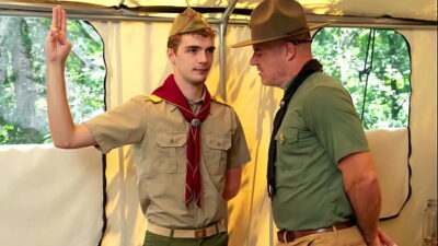 My name is Blond, James Blond. Today I was about to take the pledge. Little did I know that I was about to lose my virginity to my scout master Dillon Stone! all gay porn video
