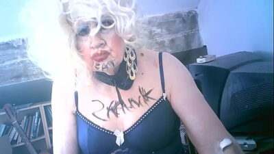 Skanky slag trans fag slut Sarah, wanks her  pathetic clitty cock,  realises there’s no way back- sissy whore forever all gay porn video