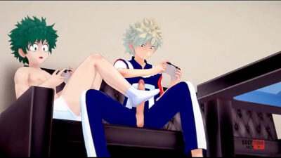 My Hero Academia Yaoi: Bakugo and Deku’s Gaming Pleasure – Asian Japanese Manga Anime Hentai Gay Porn all gay porn video