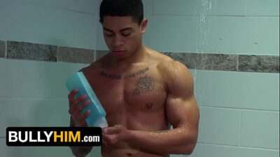 Bully Him – Geek Twink Gets His Tight Ass Bareback At The Shower Room By Campus Bully all gay porn video