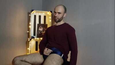 Hairy Gay Model Striptease and Cum in the Vintage Studio – LouiFerdi all gay porn video