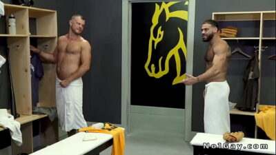 Hairy gays in an locker room threesome all gay porn video