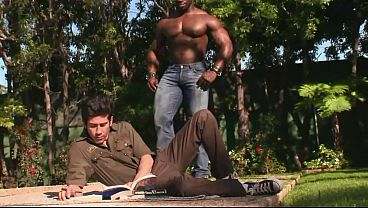Gay Black Stud Robs House And Fucks Helpless White Boy all gay porn video