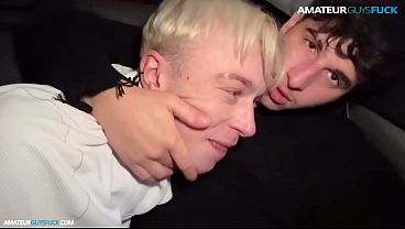 OMG  Two Friends Suck Each Other Off in the Car Before the Club all gay porn video