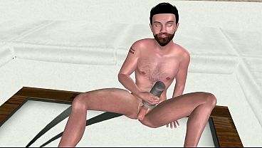 3D Gay Porn: Solo Hunk Jerks Massive Cock with Tight Torch Fleshlight Grip all gay porn video