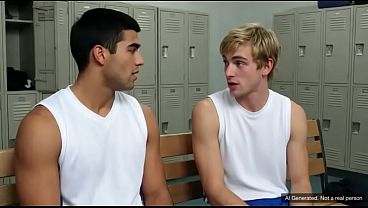 AI Generated Two Horny Basketball Players First Gay Experience in Locker Room all gay porn video