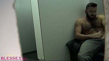 Straight male accidentally enters glory hole all gay porn video