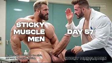 Sticky Muscle Men Day 57 Preview, AI-Generated Muscle Guys, Big Dicks, Big Cum Loads all gay porn video