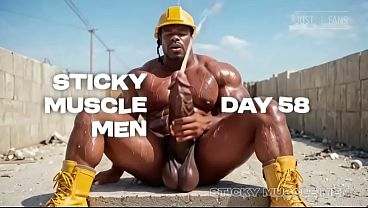 Sticky Muscle Men Day 58 Preview, AI-Generated Muscle Guys, Big Dicks, Big Cum Loads all gay porn video